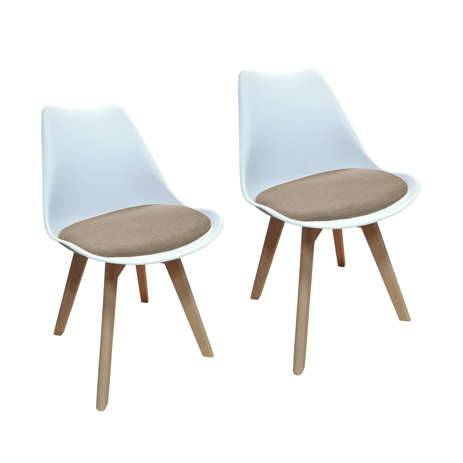 HTI-Living Esszimmerstuhl 2er Set Atlanta Wei&szlig;/Beige 