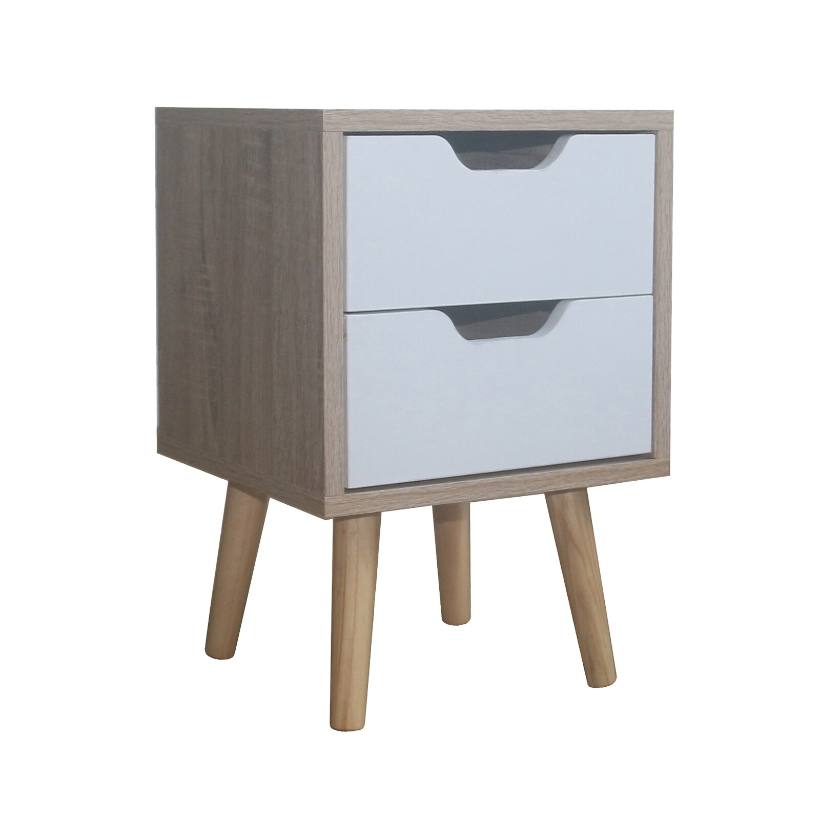 HTI-Living Nachttisch 2 Schubladen Thekla Sonoma Wei&szlig; 