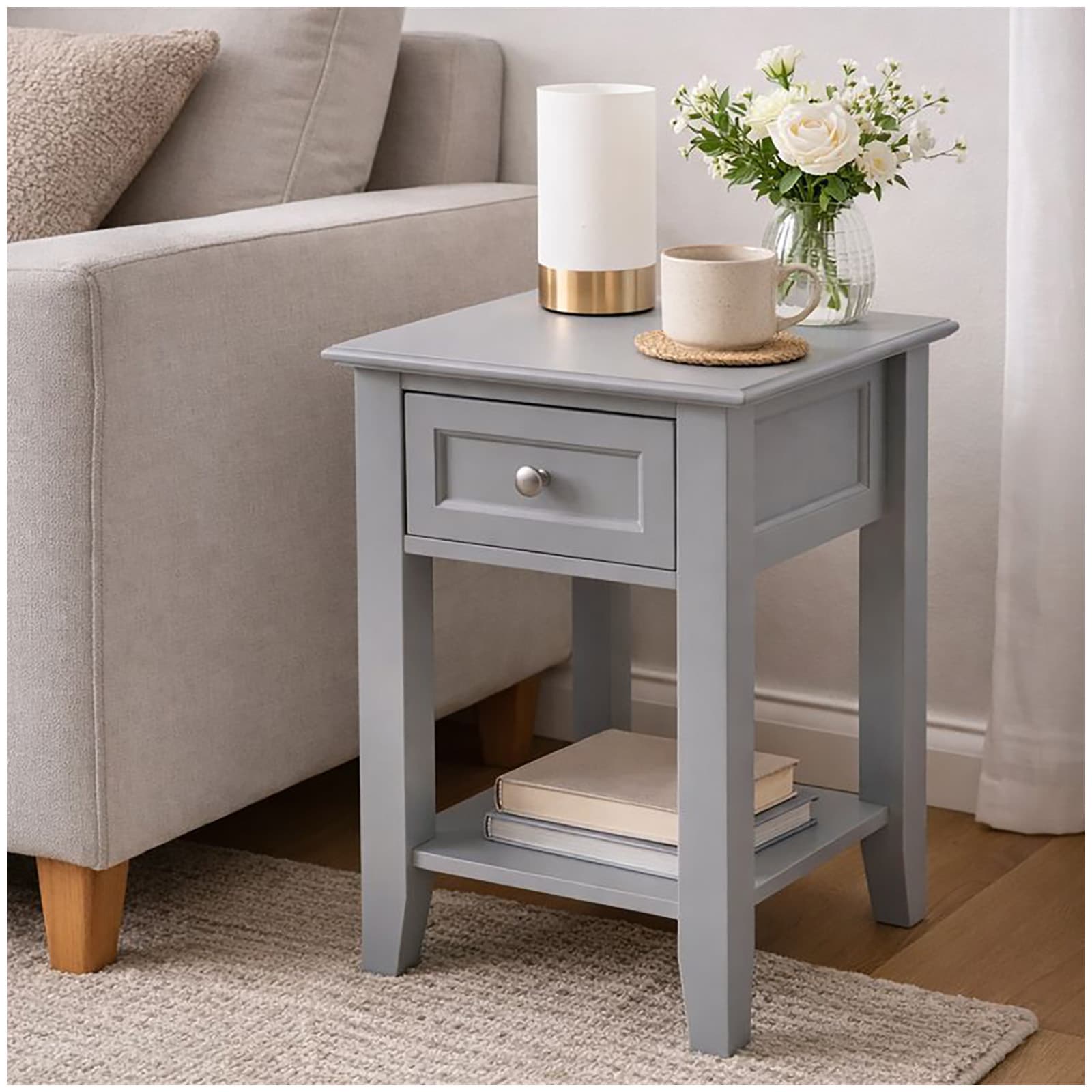 HTI-Living Beistelltisch Lara Grau 