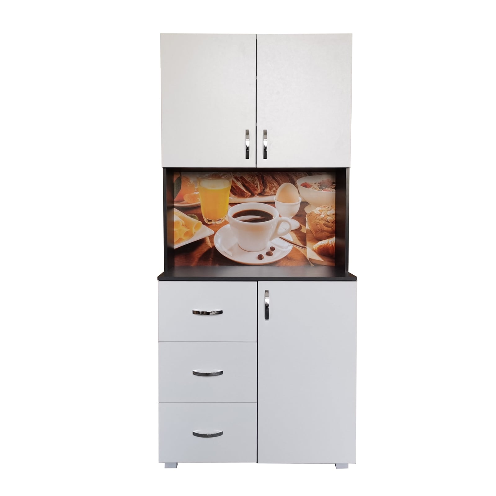 HTI-Living K&uuml;chenschrank Wei&szlig;/Grau Blanca Bistro 