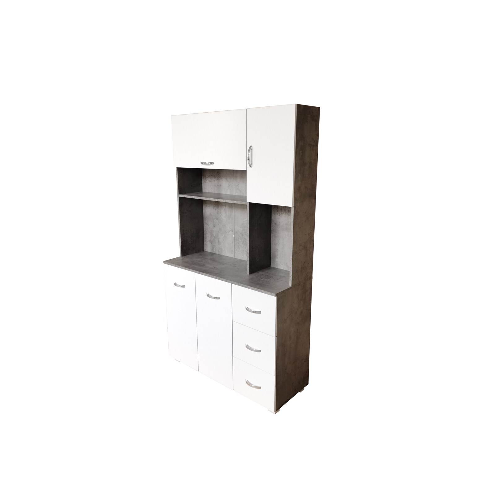 HTI-Living K&uuml;chenschrank Beton/Wei&szlig; Blanca 