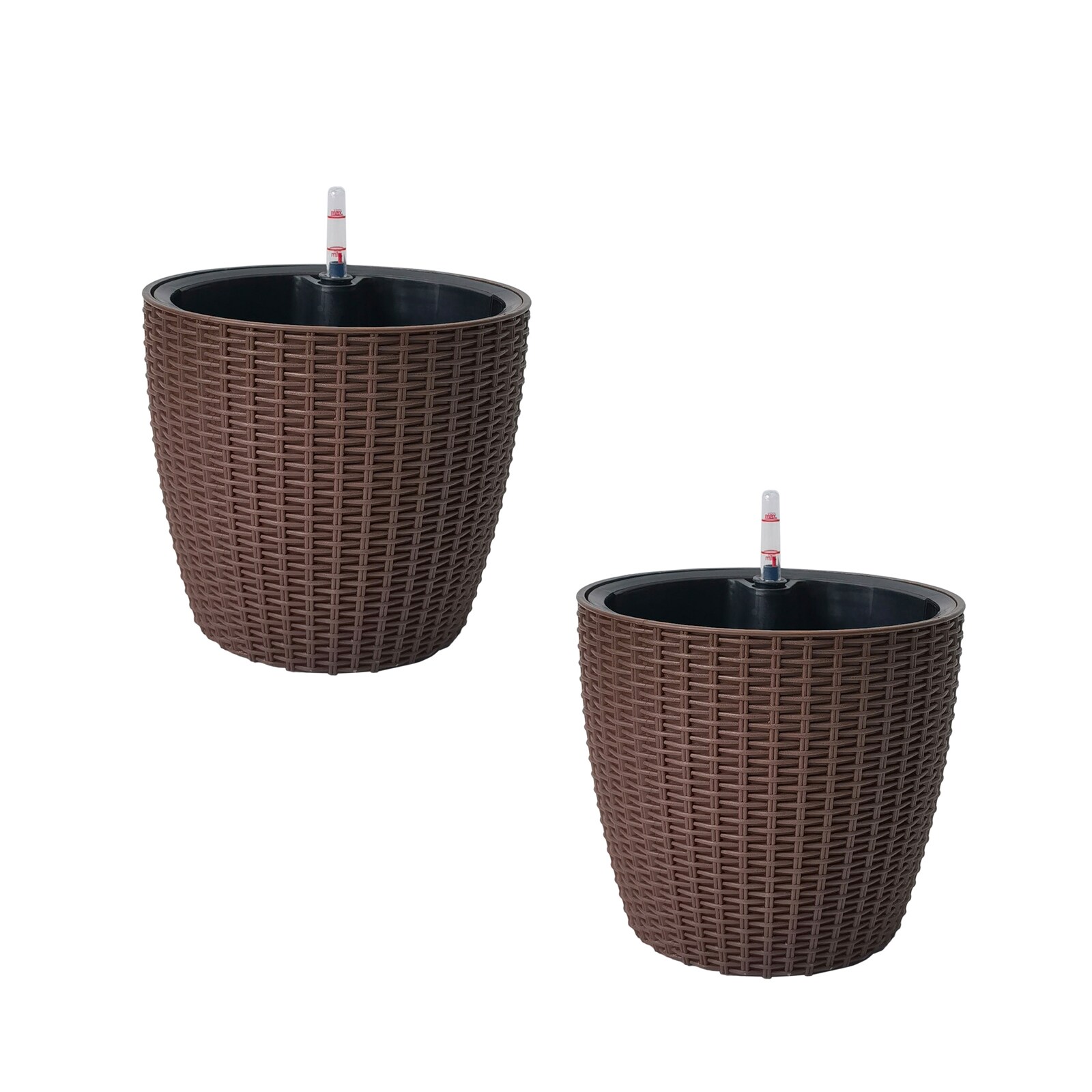 HTI-Living Blumentopf Hydro &Oslash; 27 cm 2er Set Nessa Braun 