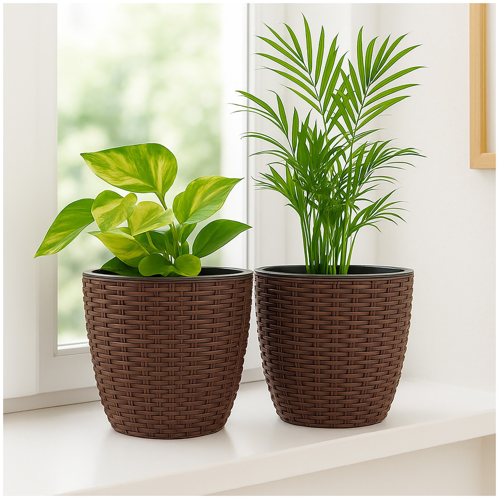 Blumentopf Hydro Ø 21 cm 2er Set Nessa Braun