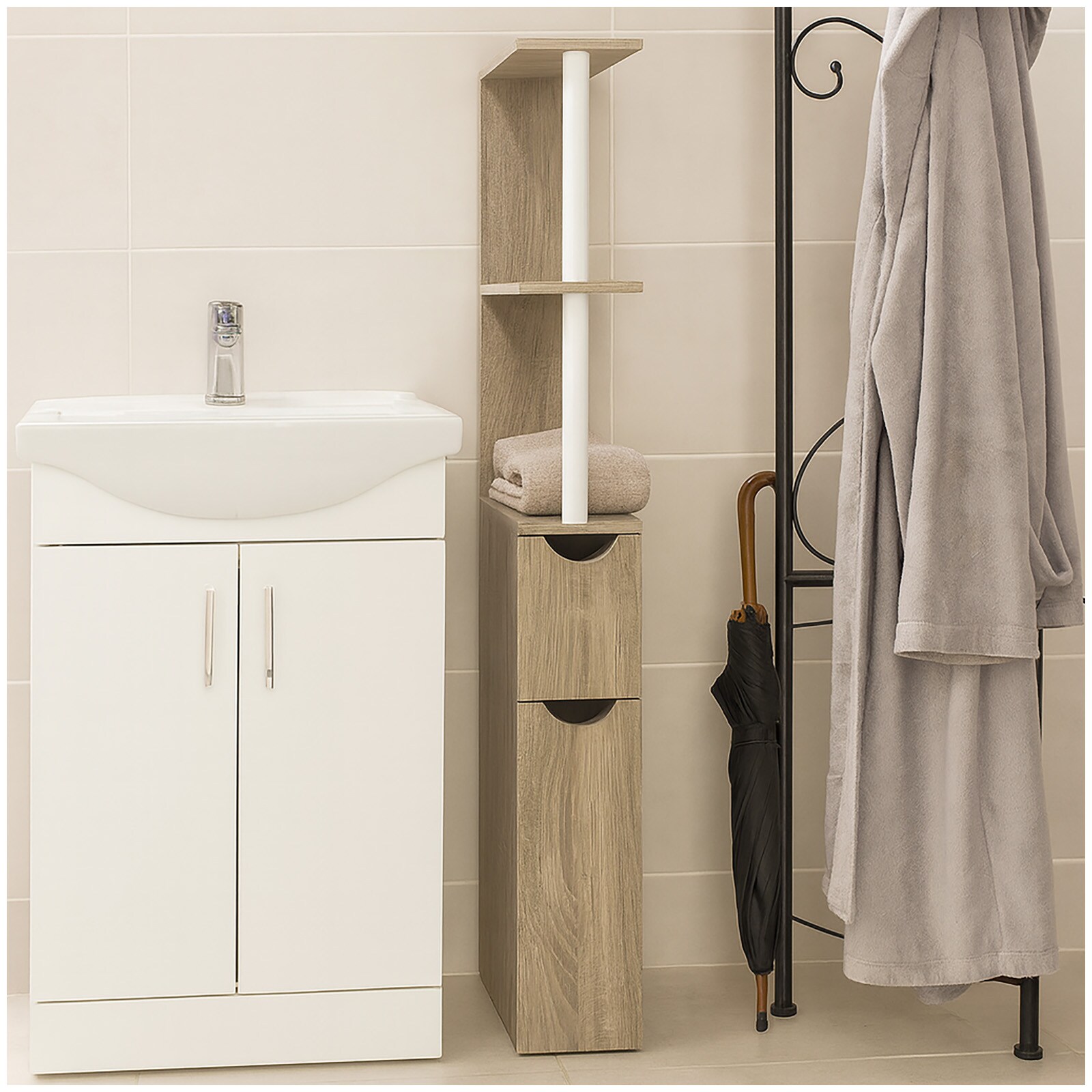 HTI-Living Raumteilerregal 118 cm Thekla Sonoma 