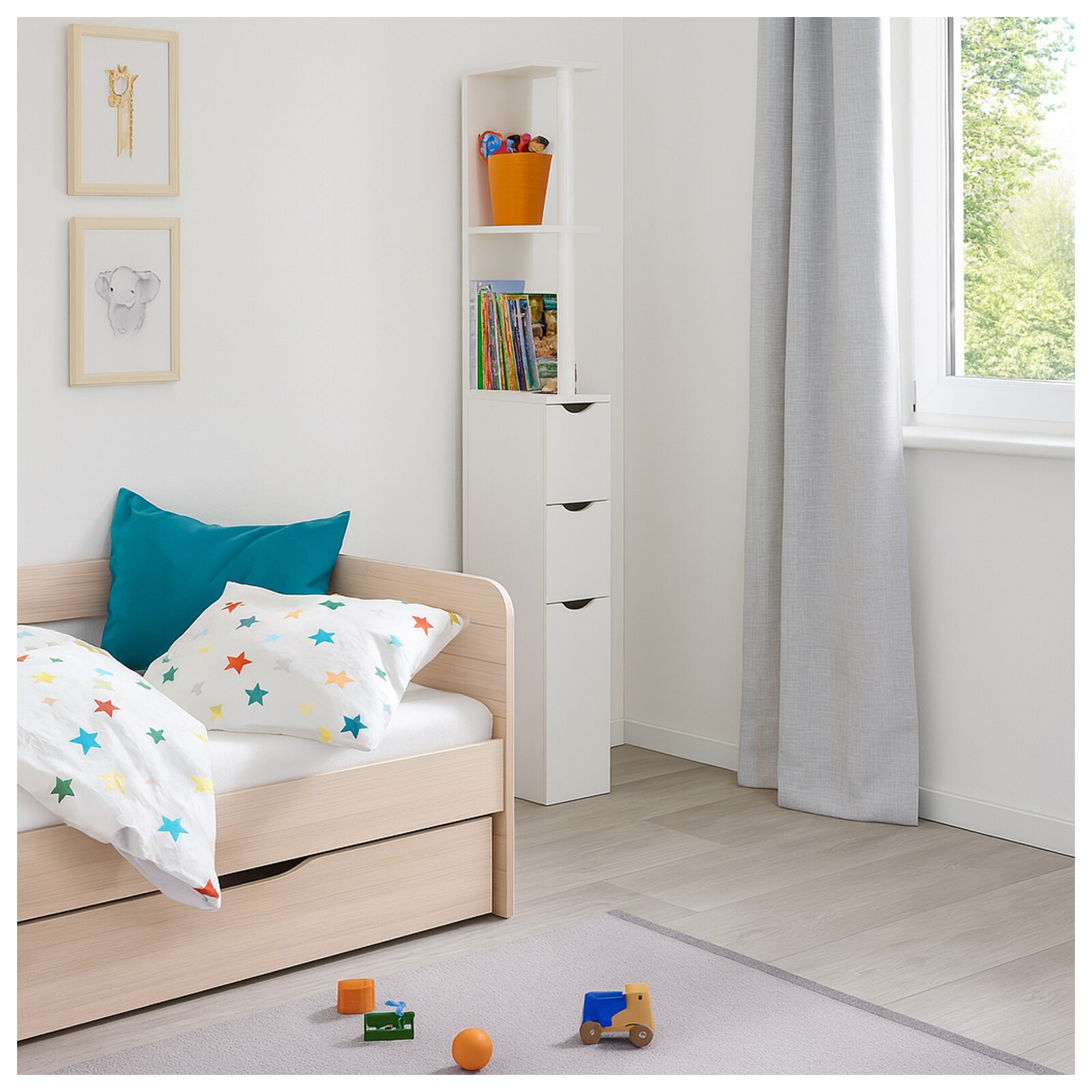 HTI-Living Raumteilerregal 136 cm Thekla Weiß