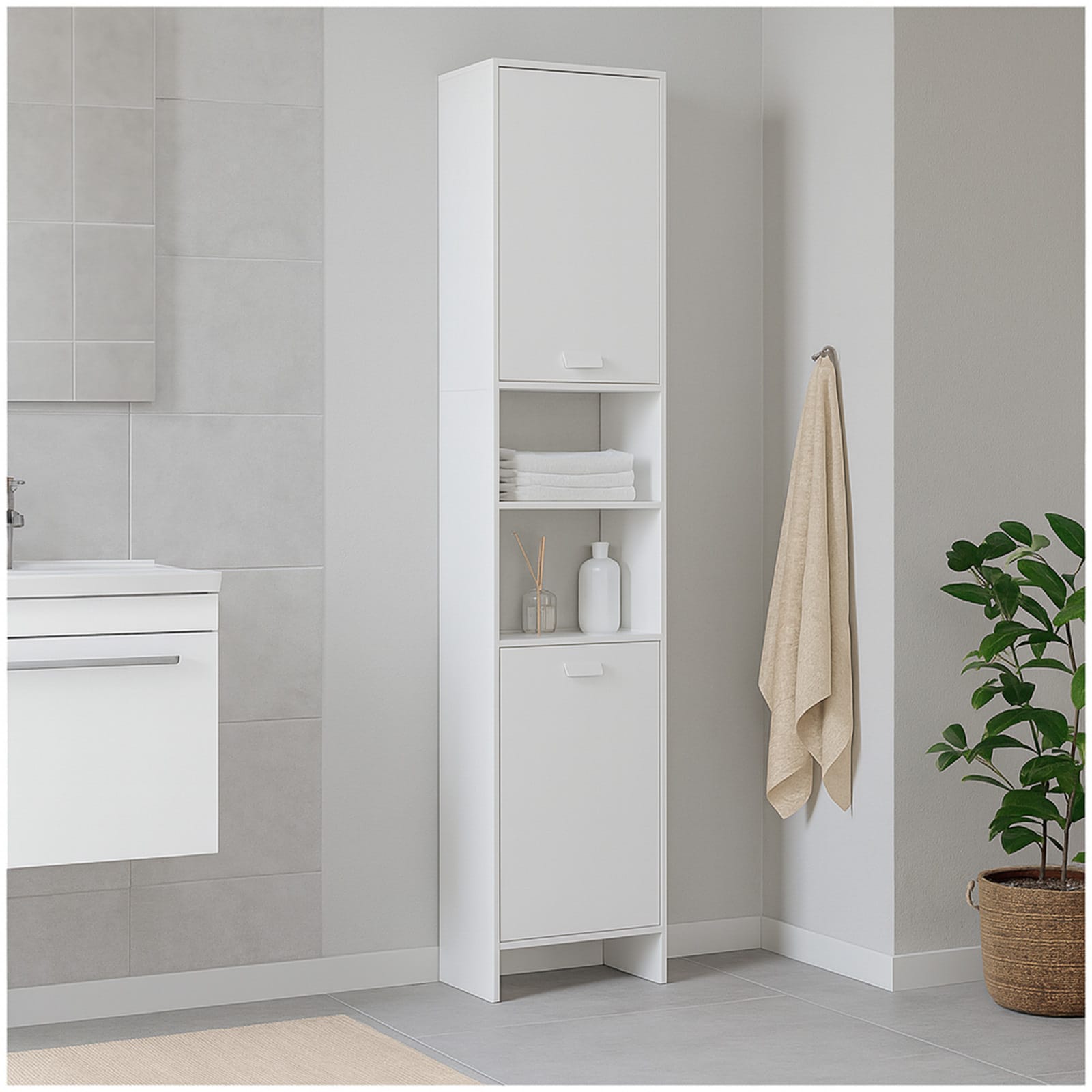 HTI-Living Badregal Wei&szlig; Thekla 