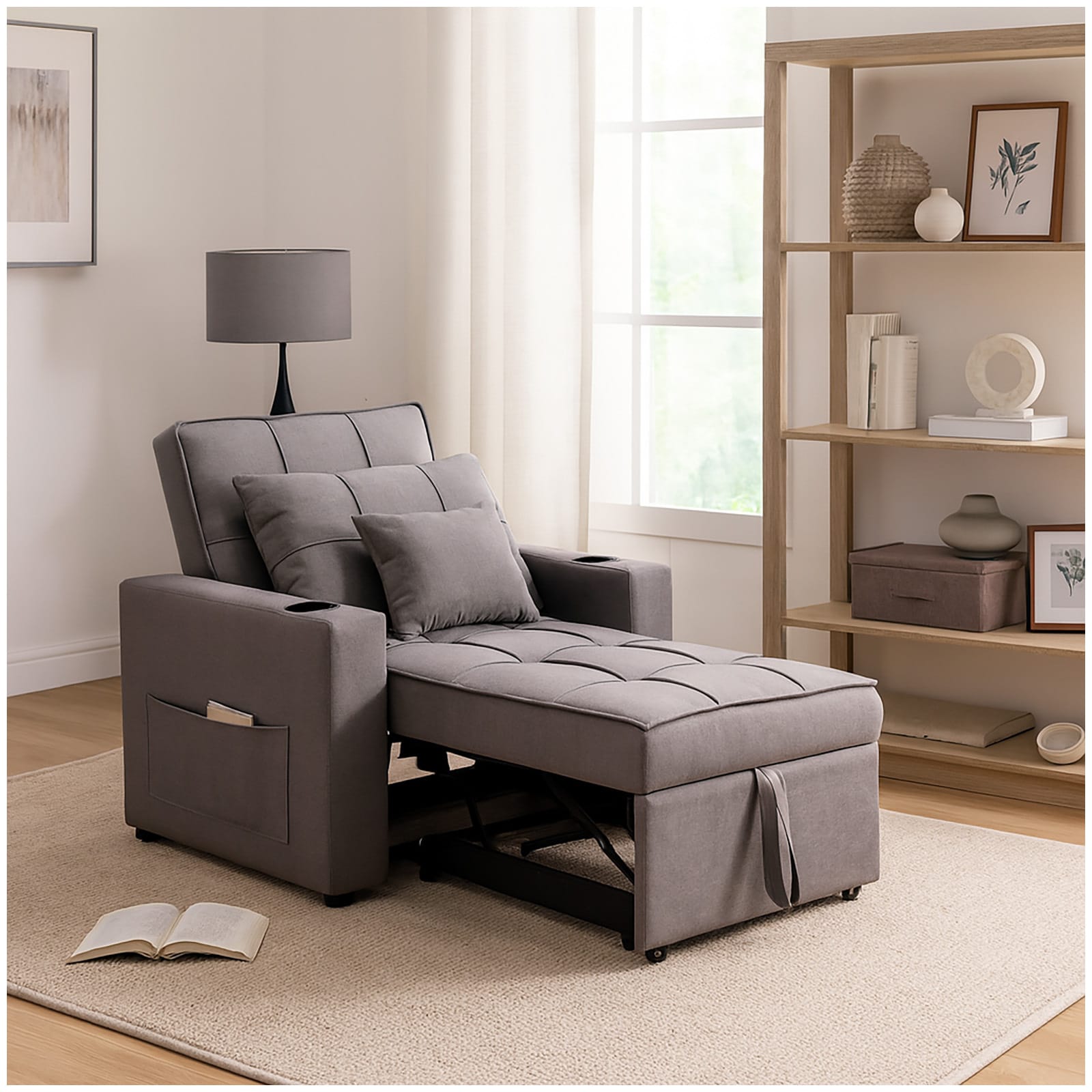 HTI-Living Relaxsessel Maritta Dunkelgrau 