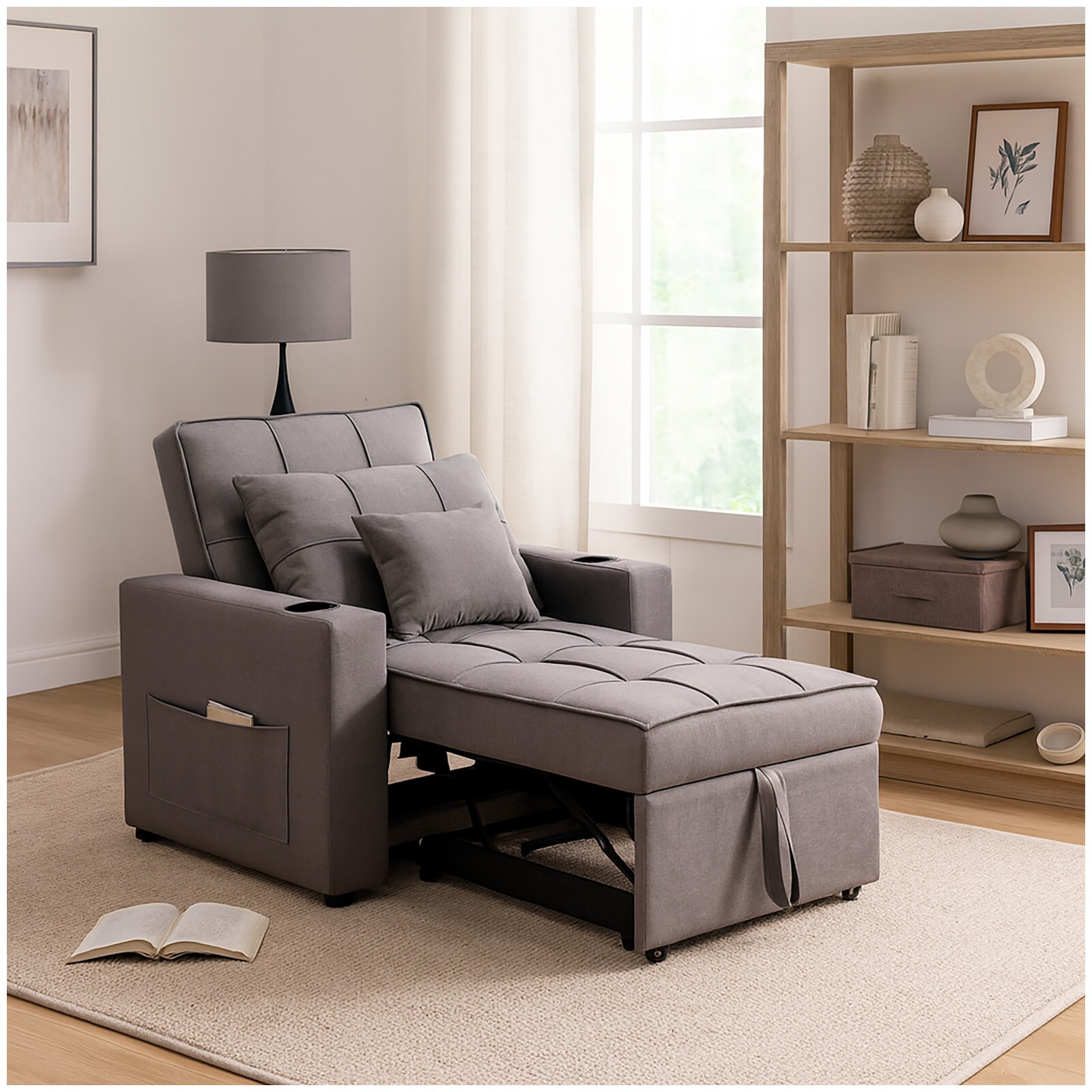 HTI-Living Relaxsessel Maritta Dunkelgrau