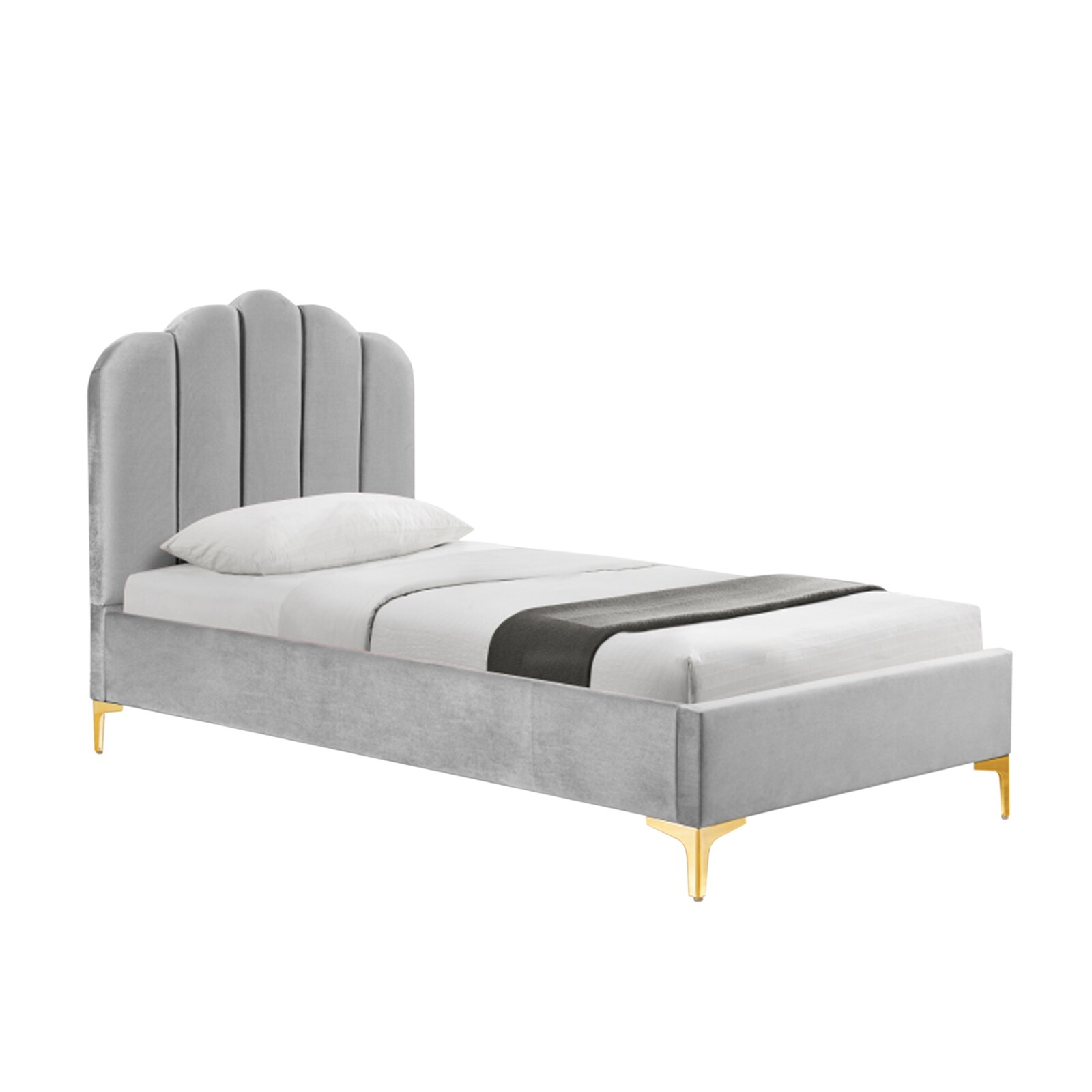 HTI-Living Polsterbett 90 x 200 cm Yoris Grau