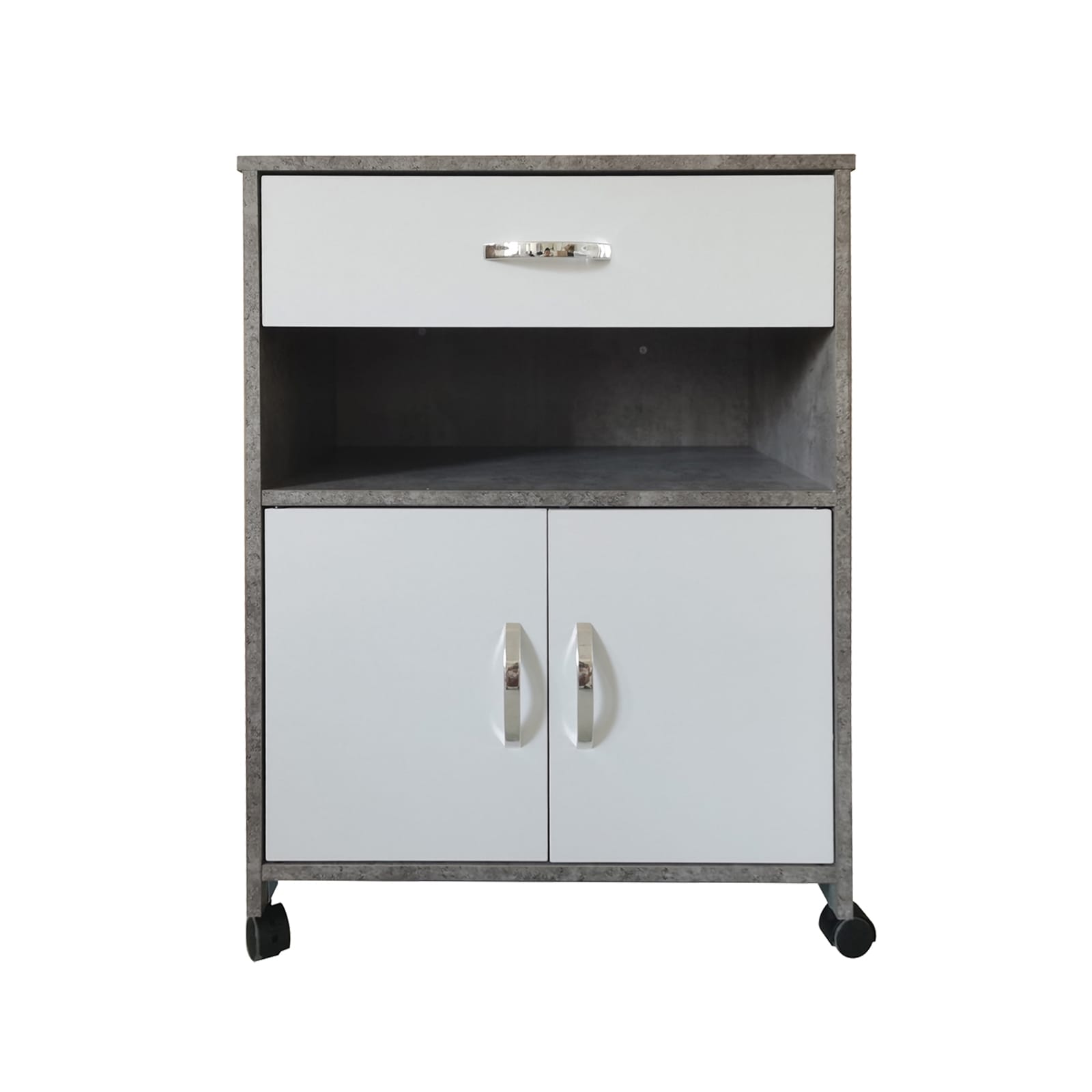 HTI-Living K&uuml;chenschrank Beton/Wei&szlig; Blanca 