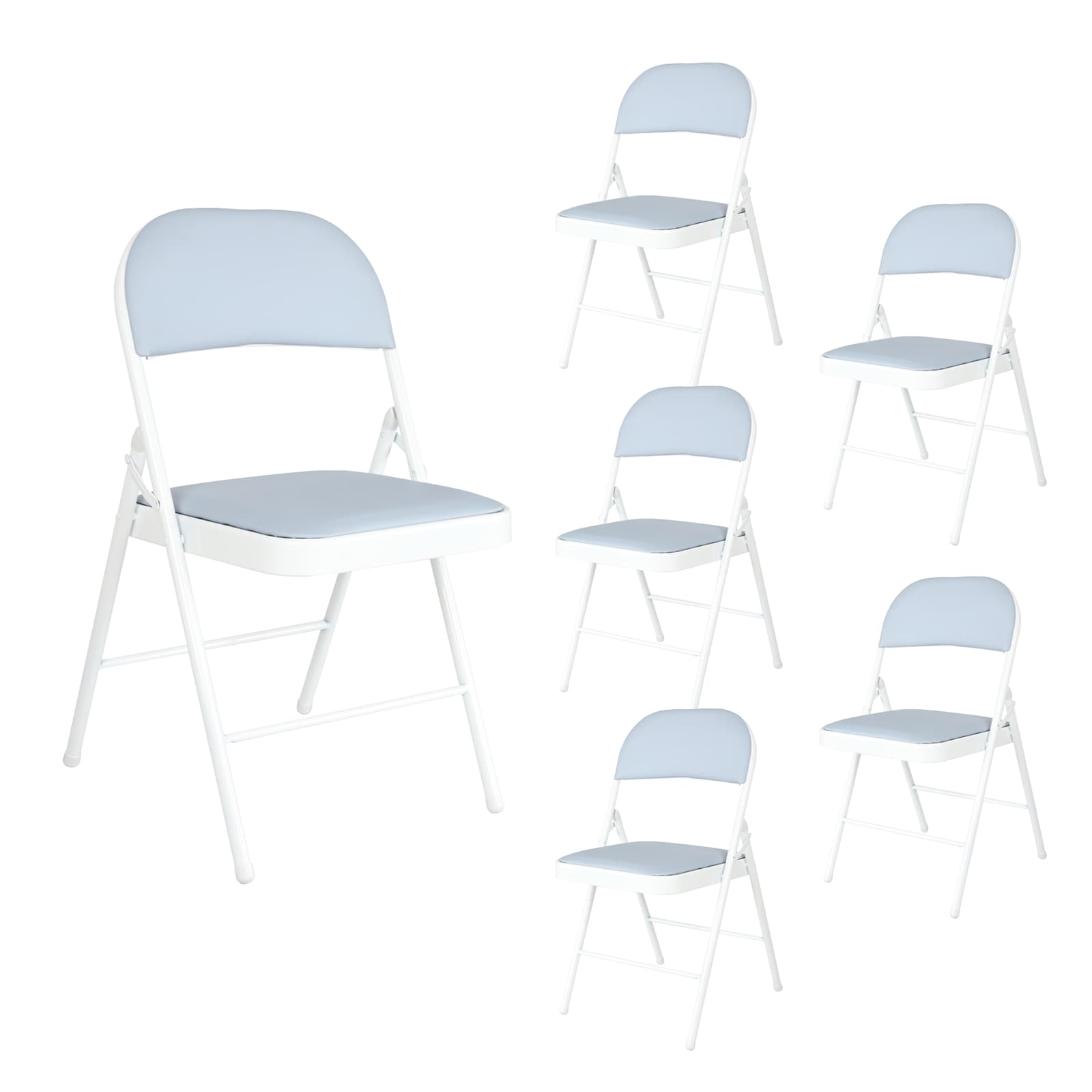 HTI-Living Klappst&uuml;hle 6er Set Wedigo Grau 