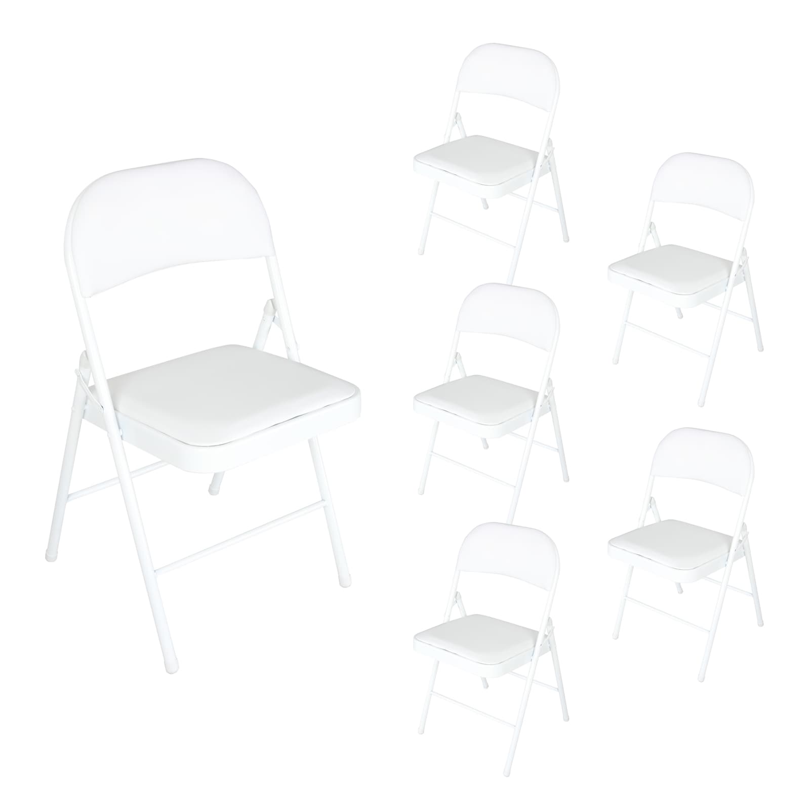 HTI-Living Klappst&uuml;hle 6er Set Wedigo Wei&szlig; 