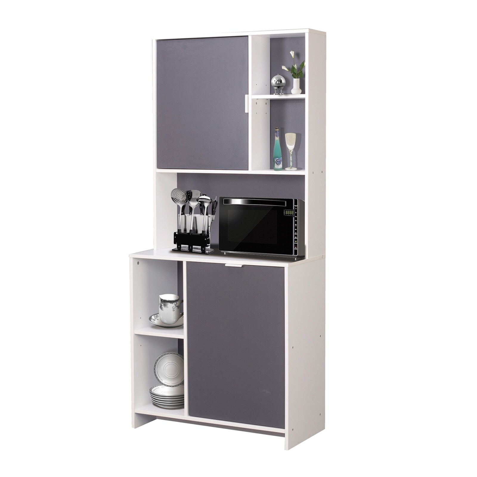 HTI-Living K&uuml;chenschrank Malin Wei&szlig; Grau 