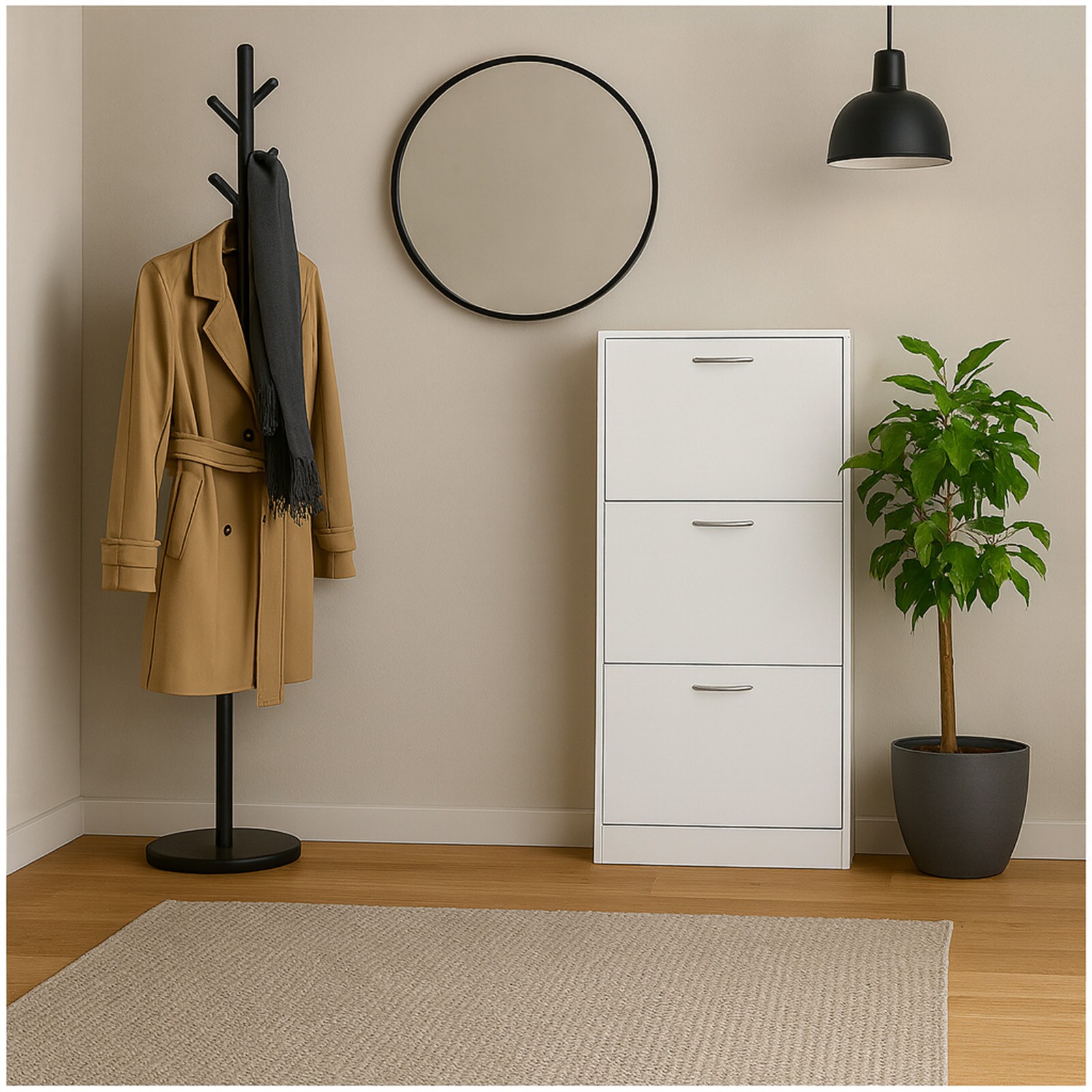 HTI-Living Schuhschrank Thekla Wei&szlig; 
