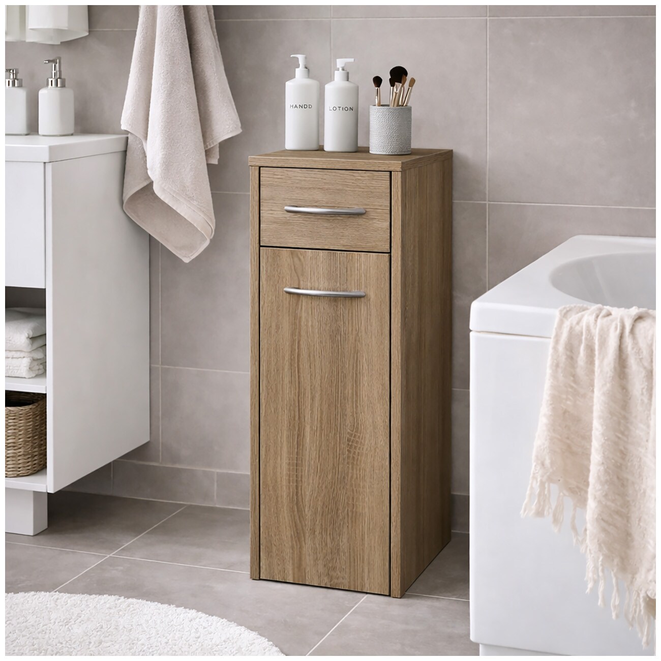 HTI-Living Mehrzweckschrank schmal Thekla Sonoma 