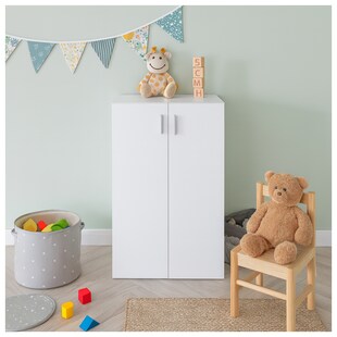 HTI-Living Kommode mit 3 Regalfächern Nina Weiß 