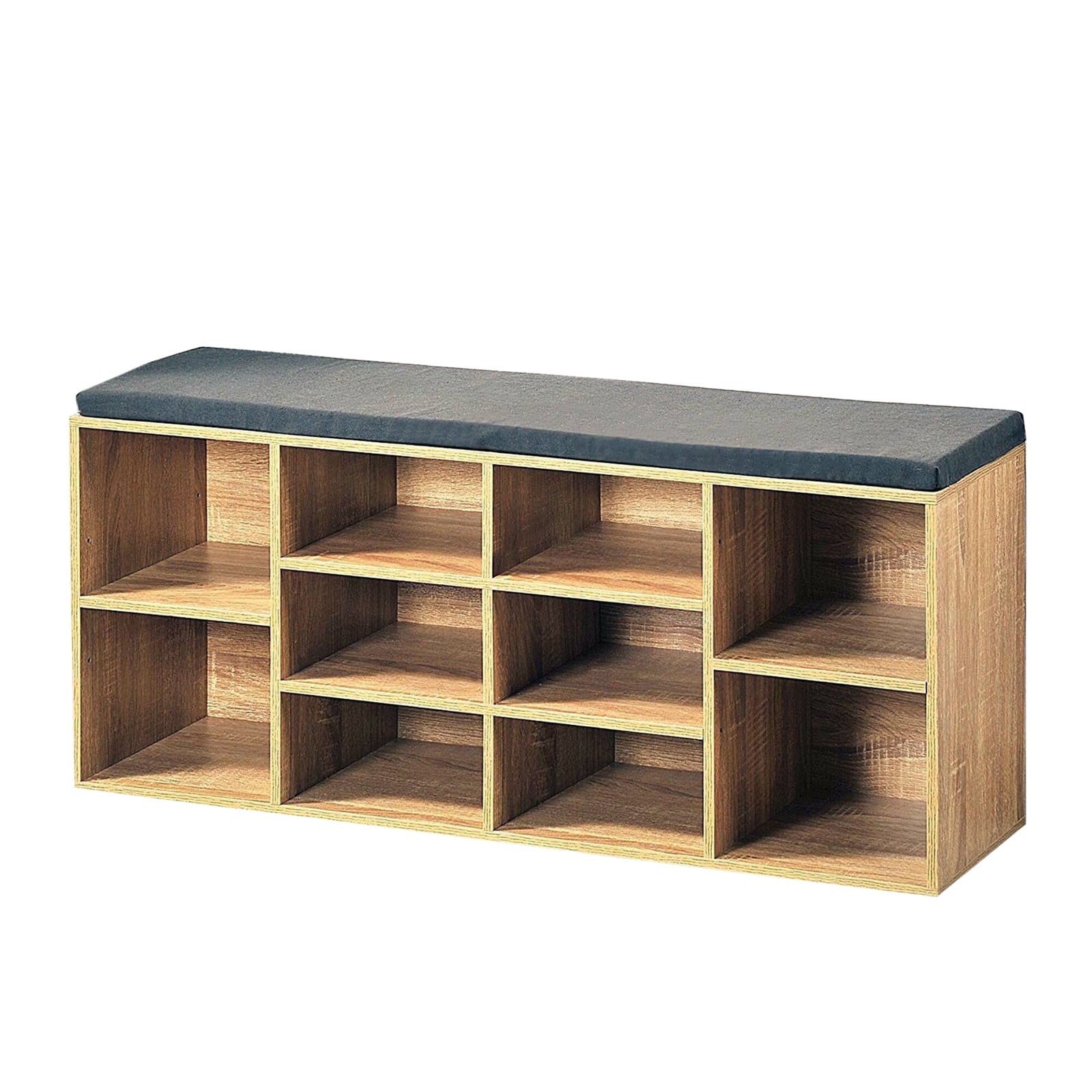 HTI-Living Garderobenbank mit 10 F&auml;chern inkl. Sitzkissen Sonoma 