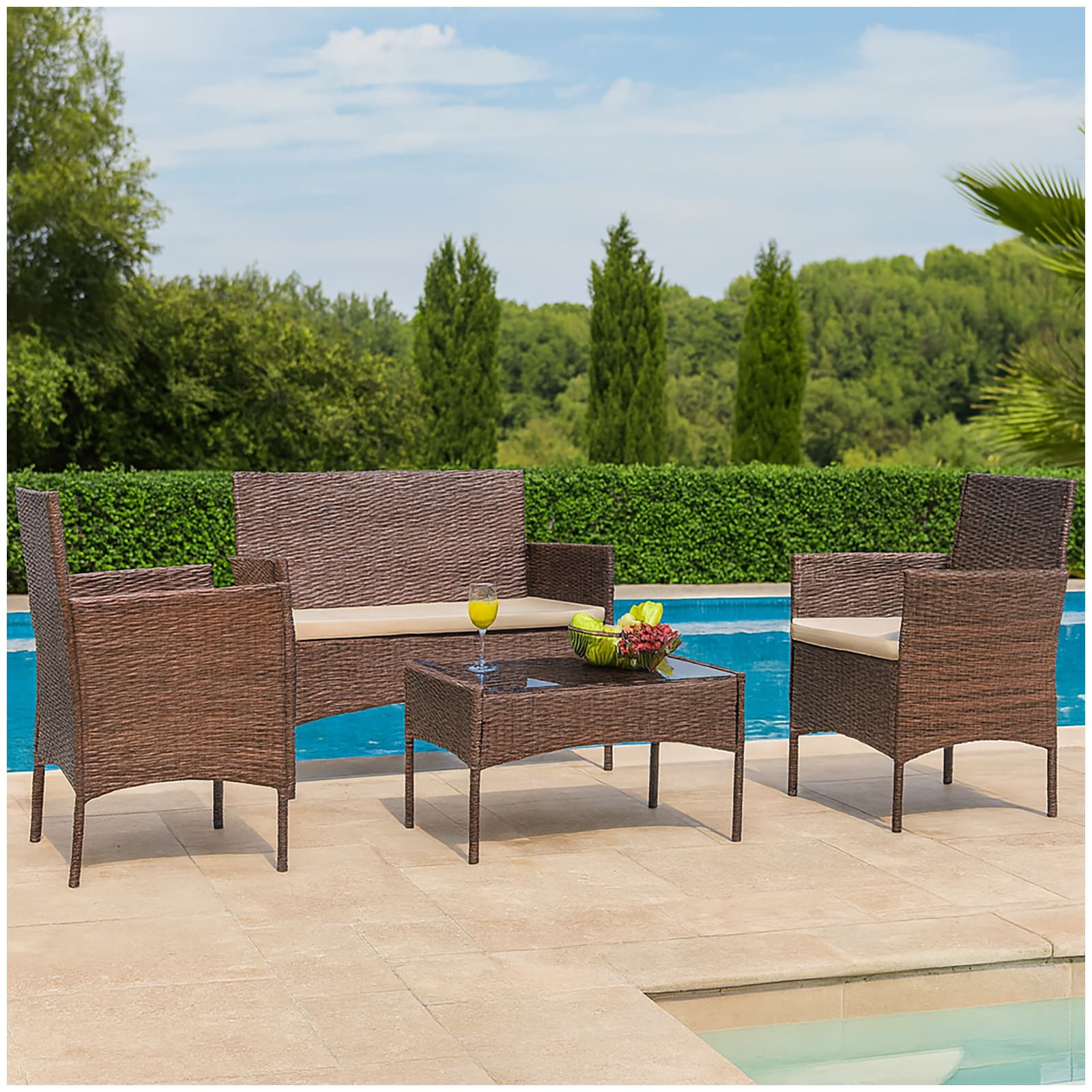 HTI-Living Gartenm&ouml;bel 4-teiliges Set Maceira 