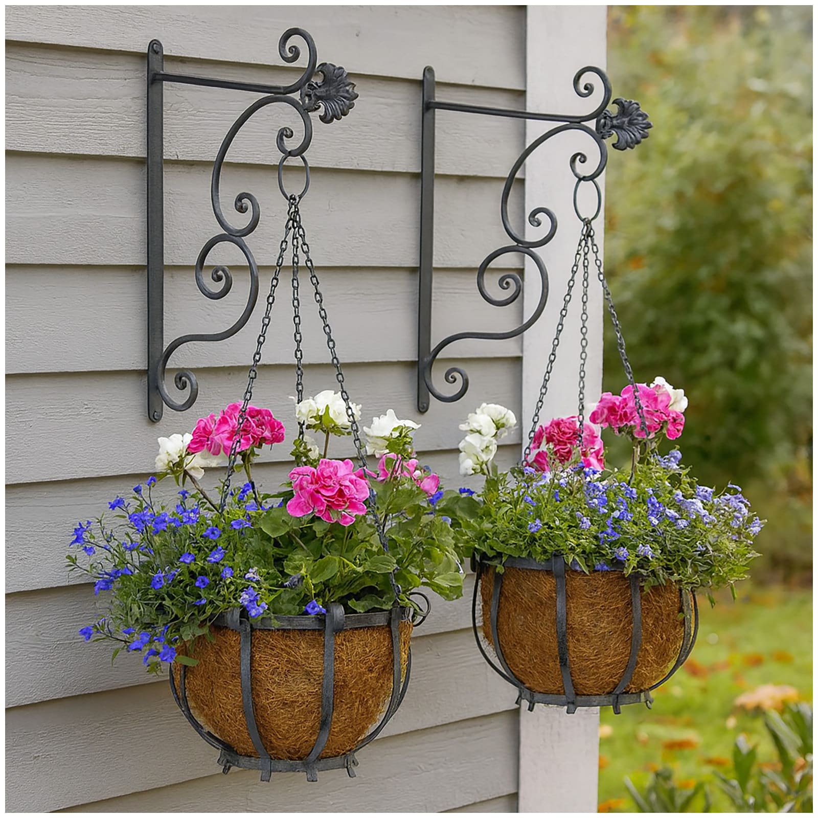 HTI-Living Nostalgische Blumenampel 2er Set Verena 