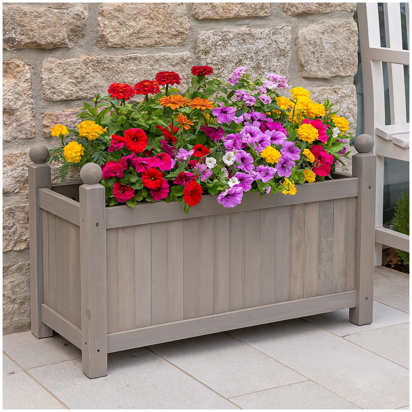 HTI-Living Blumenkasten Grau Heidi 