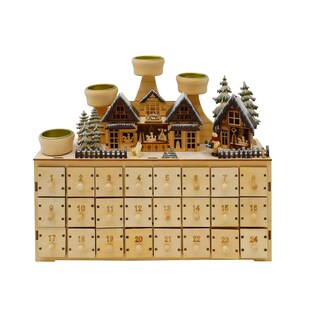 HTI-Living Adventsleuchter mit Adventskalender zum Befüllen 