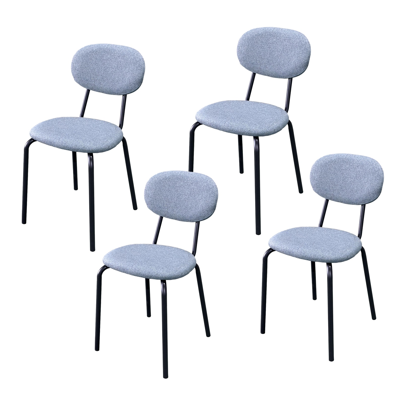 HTI-Living Stuhl Anella Grau 4er-Set 