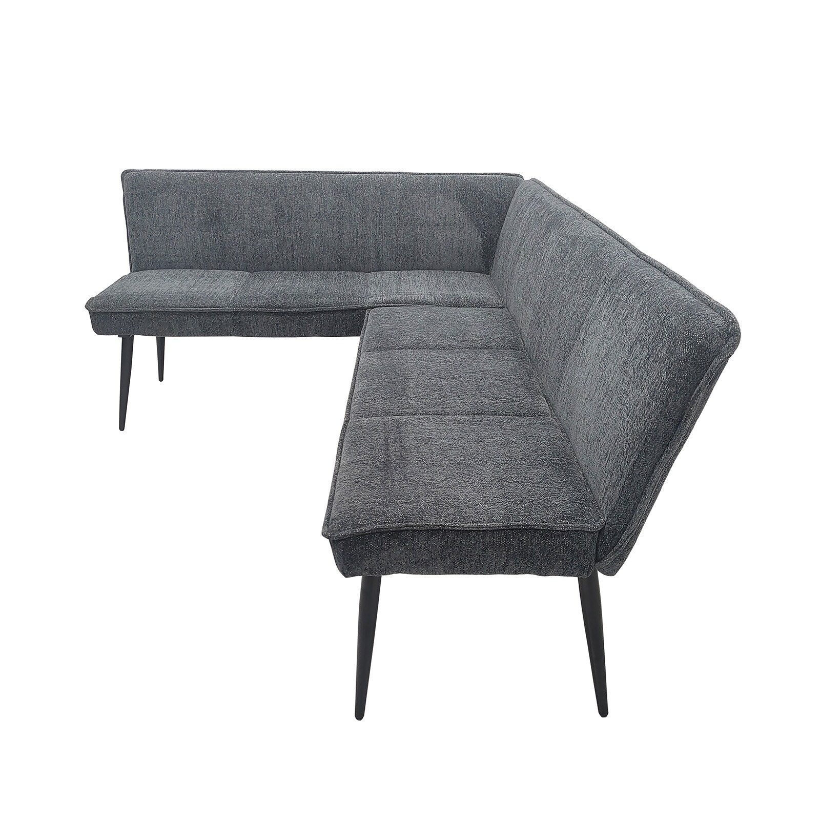 HTI-Living Eckbank 154 x 195 cm Anthrazit Mesilla kurzer Schenkel links 