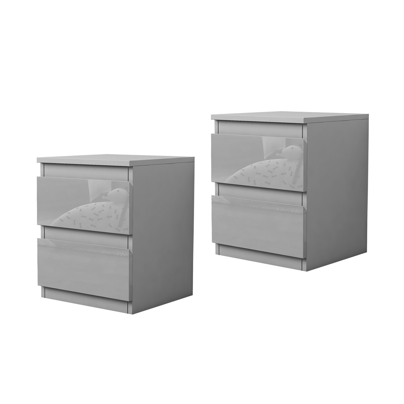 HTI-Living Nachtschrank Kenji Hochglanz 2er-Set 