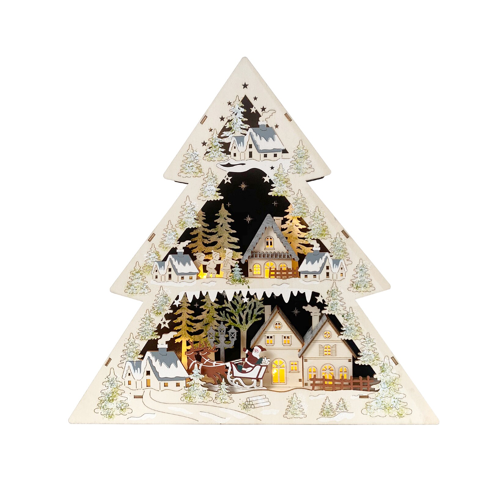 HTI-Living Leuchtspitze Weihnachtsmann zu Besuch 