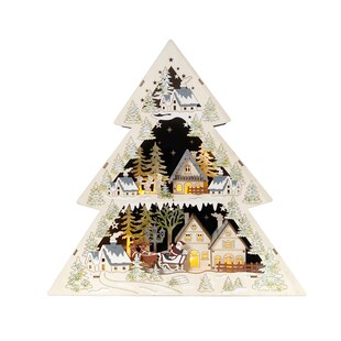 HTI-Living Leuchtspitze Weihnachtsmann zu Besuch 