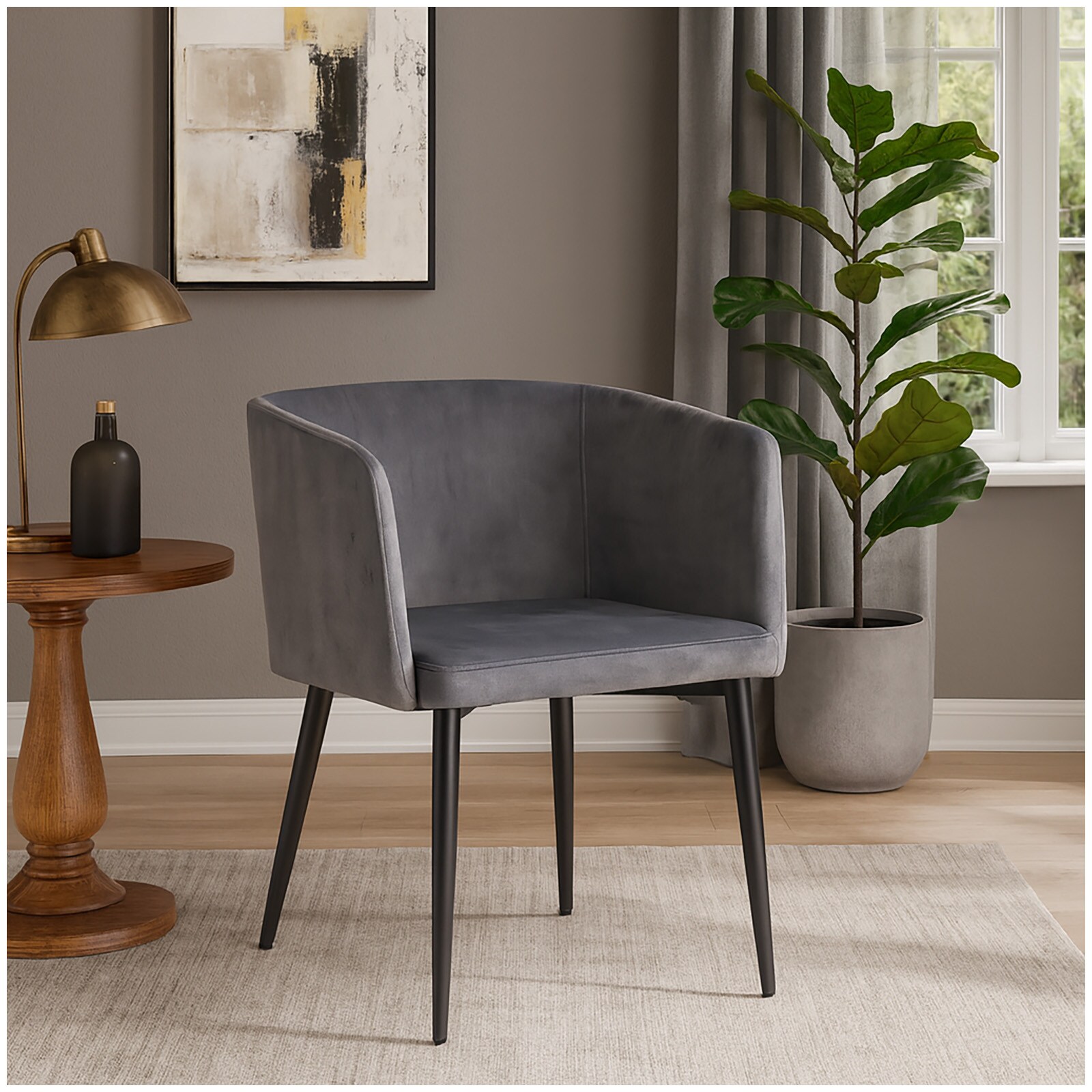 HTI-Living Esszimmerstuhl Destin Velvet Grau
