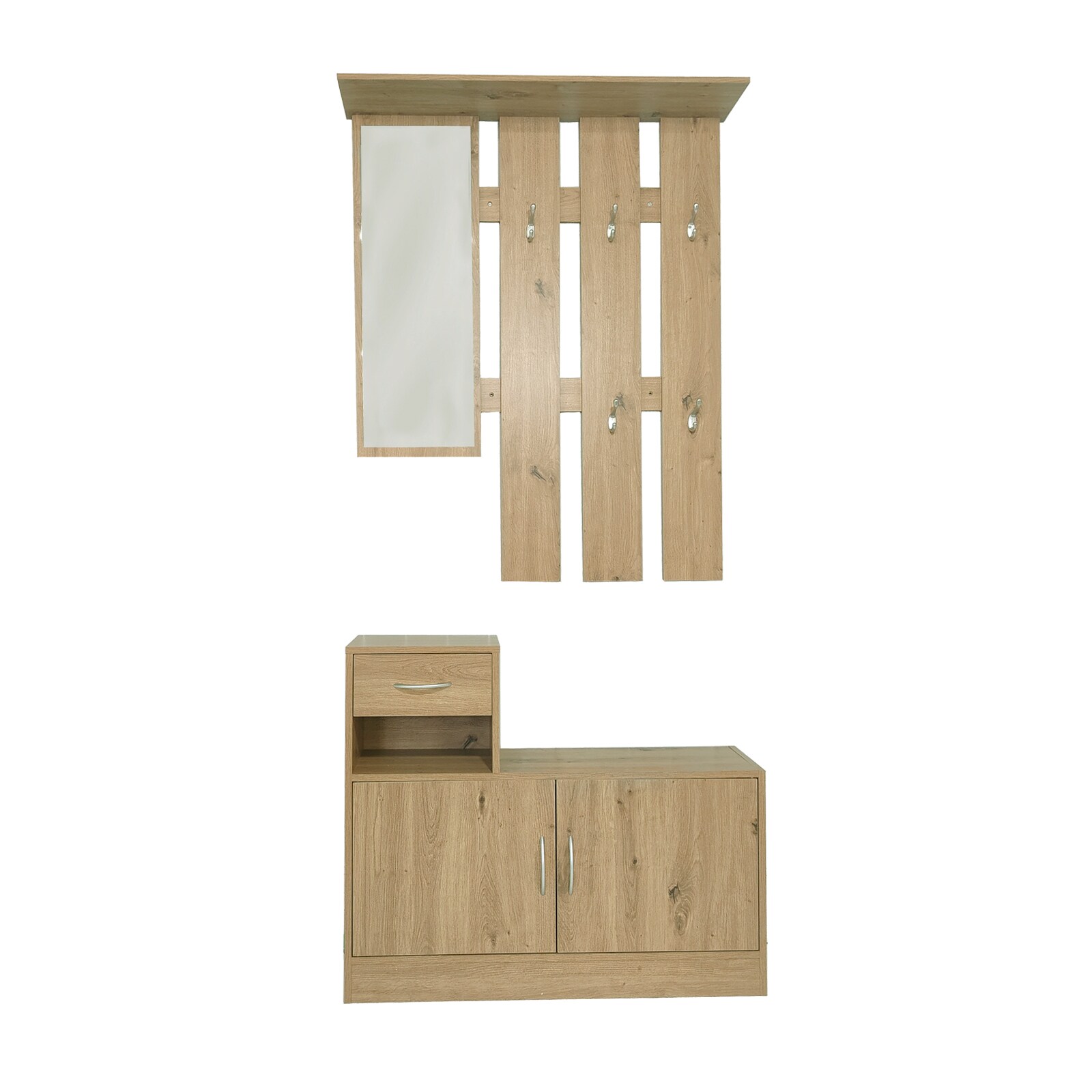 HTI-Living Garderobenpaneel mit Schuhschrank Thekla Artisaneiche 