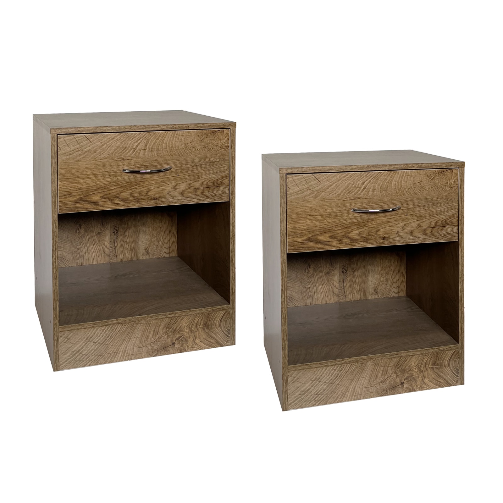 HTI-Living Nachtschrank 2er Set Thekla Eiche 