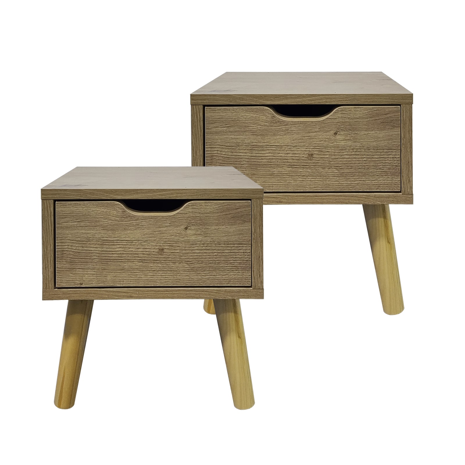 HTI-Living Nachttisch 1 Schublade 2er-Set Thekla Artisaneiche 