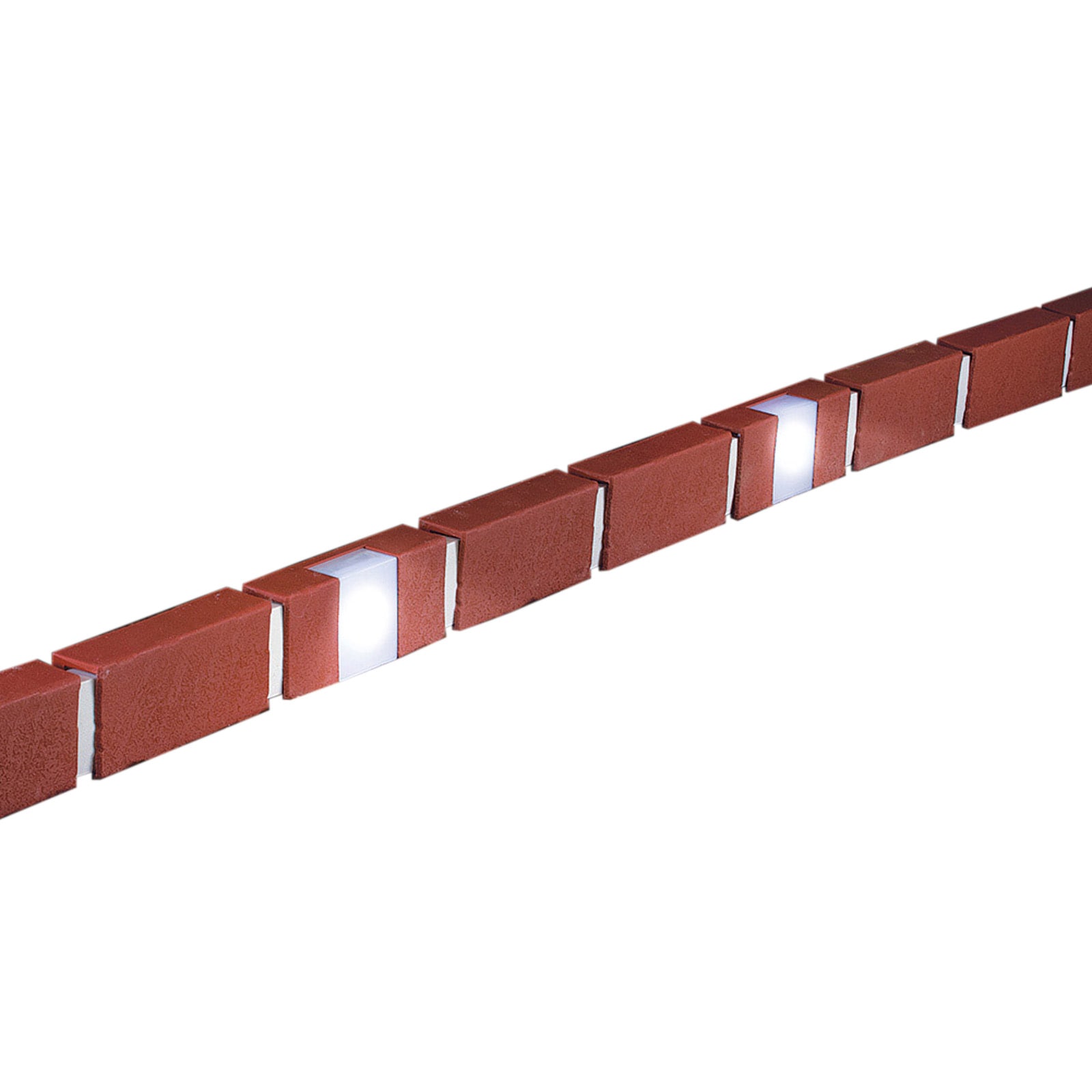 HTI-Living Beeteinfassung 690 cm Ziegelstein mit Beleuchtung 