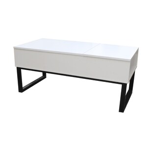 HTI-Living Couchtisch höhenverstellbar mit Stauraum Weiß 