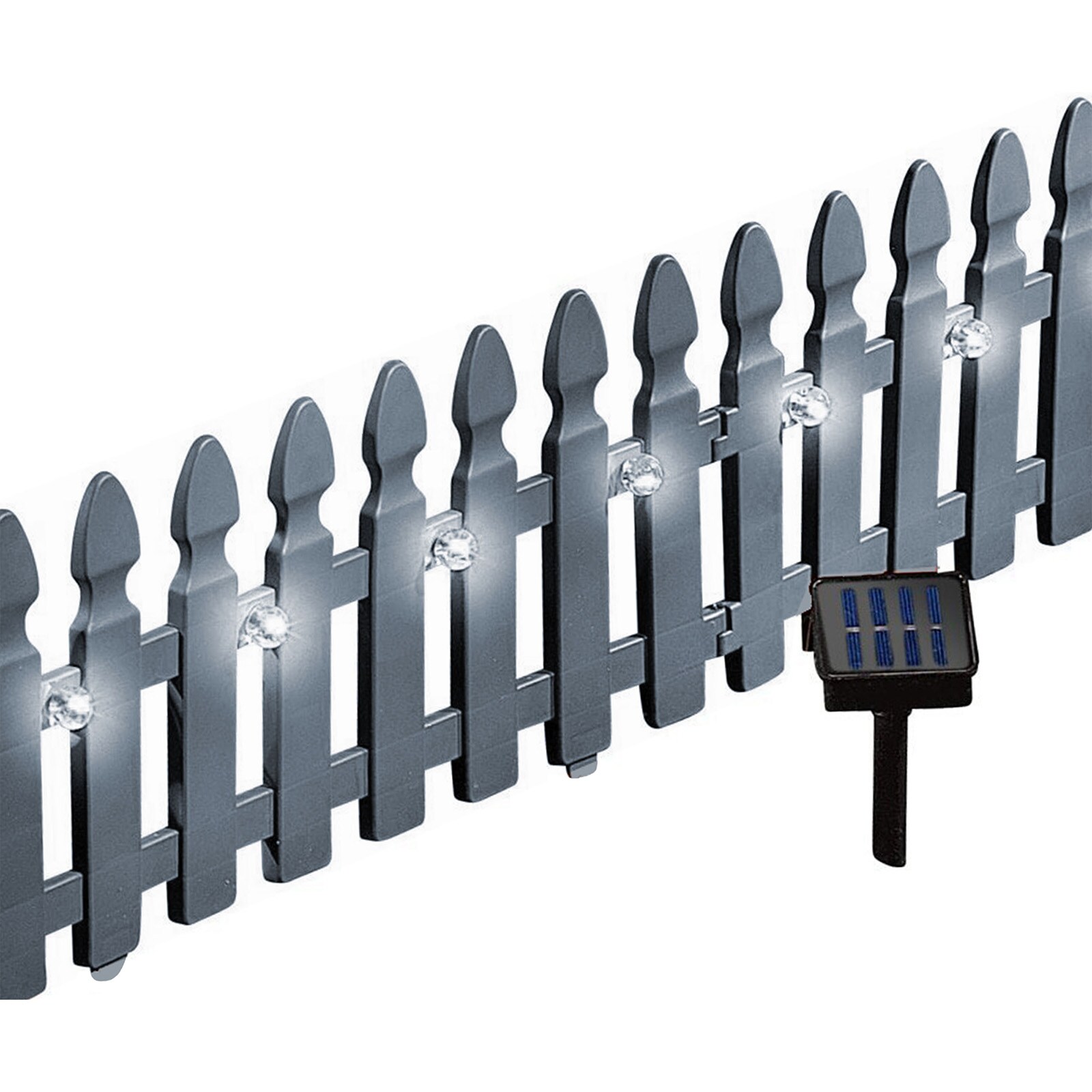 HTI-Living Beeteinfassung L&auml;nge 540 cm Zaun Grau 