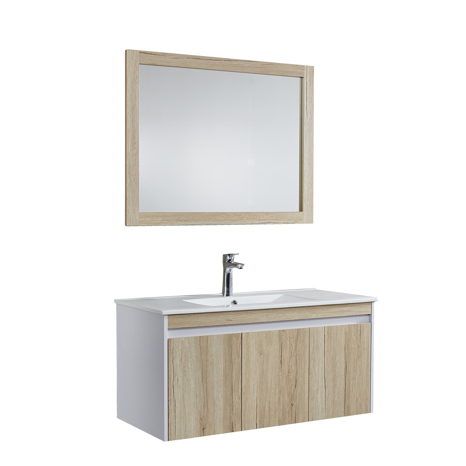 HTI-Living Badm&ouml;bel Set Waschtisch, Spiegel, H&auml;ngeschrank 