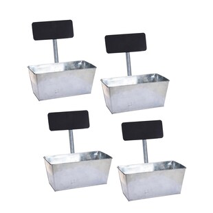 HTI-Living Blumenkasten 4er Set mit Beschriftungsfeld 