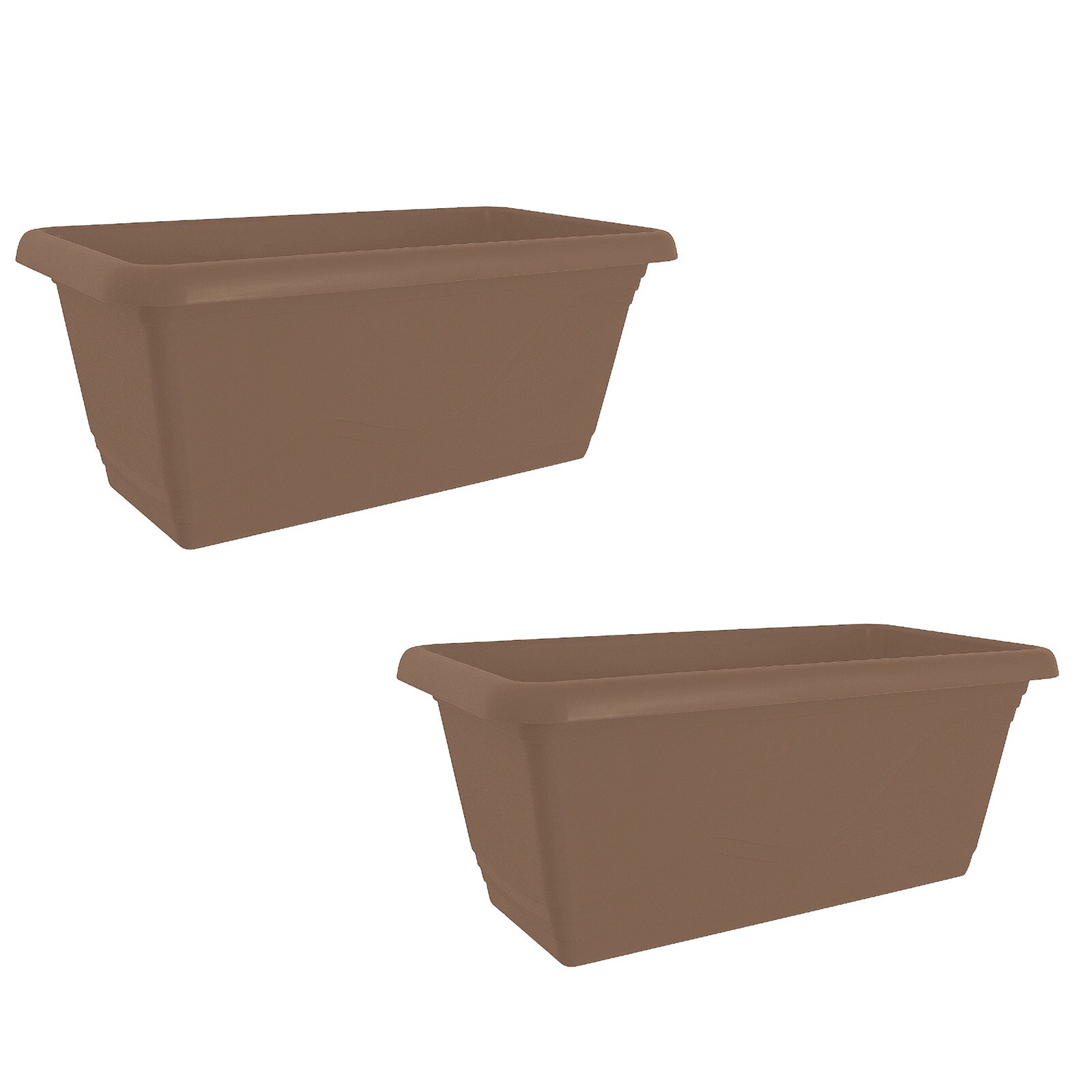 HTI-Living Blumenkasten mit Wasserspeicher 40 cm 2er Set Taupe 