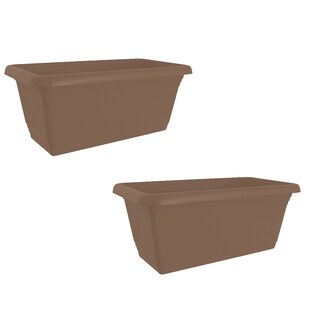 HTI-Living Blumenkasten mit Wasserspeicher 40 cm 2er Set Taupe 