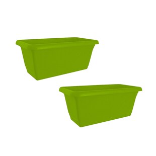 HTI-Living Blumenkasten mit Wasserspeicher 40 cm 2er Set Grün 