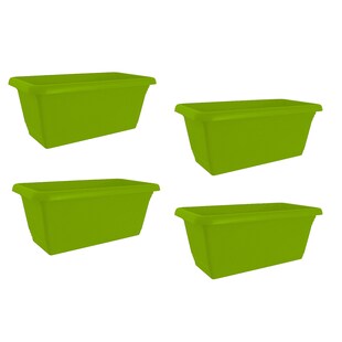 HTI-Living Blumenkasten mit Wasserspeicher 40 cm 4er Set Grün 