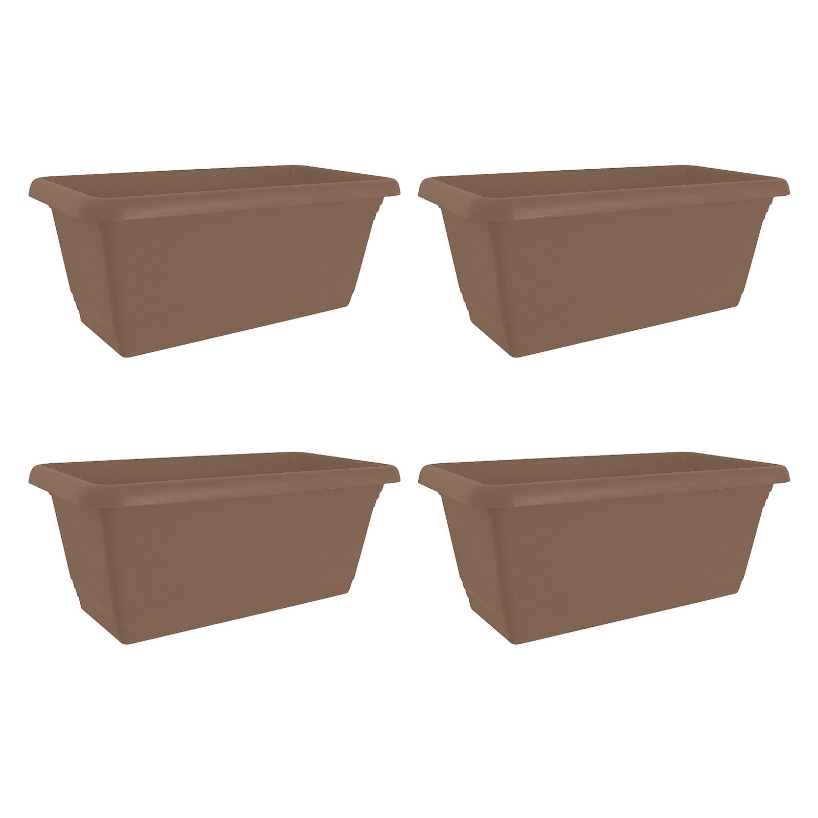 HTI-Living Blumenkasten mit Wasserspeicher 40 cm 4er Set Taupe 