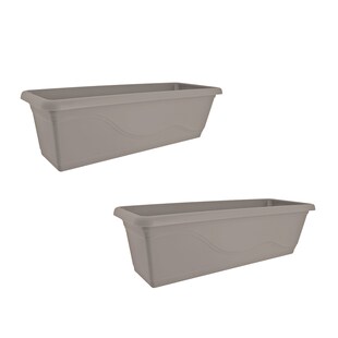 HTI-Living Blumenkasten mit Wasserspeicher 60 cm 2er Set Taupe 