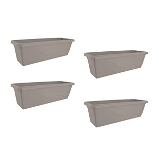 HTI-Living Blumenkasten mit Wasserspeicher 60 cm 4er Set Taupe 