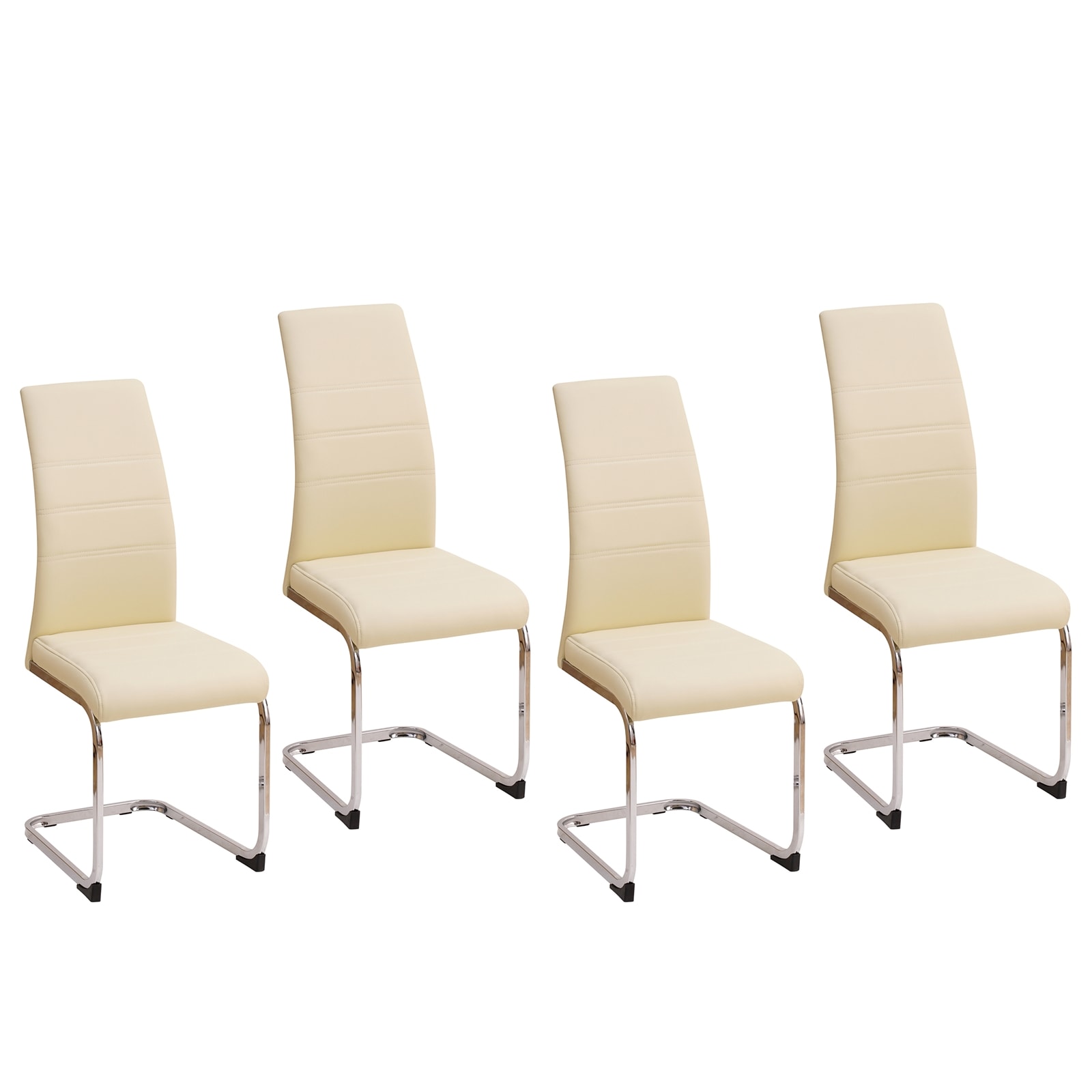 HTI-Living Esszimmerstuhl SallyC Kunstleder 4er-Set Beige 