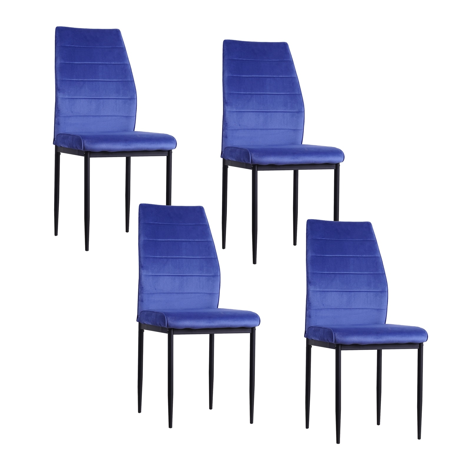HTI-Living Esszimmerstuhl Madison Velvet 4er-Set Blau 