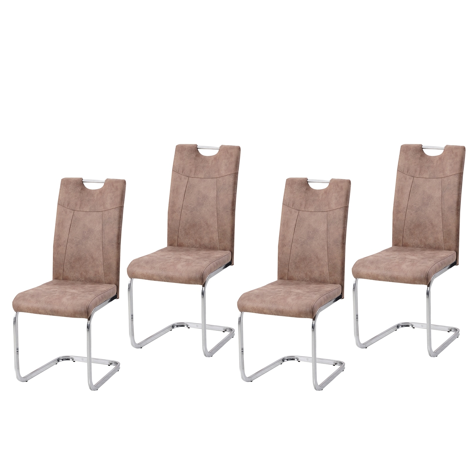 HTI-Living Esszimmerstuhl KellyC 4er-Set Braun 