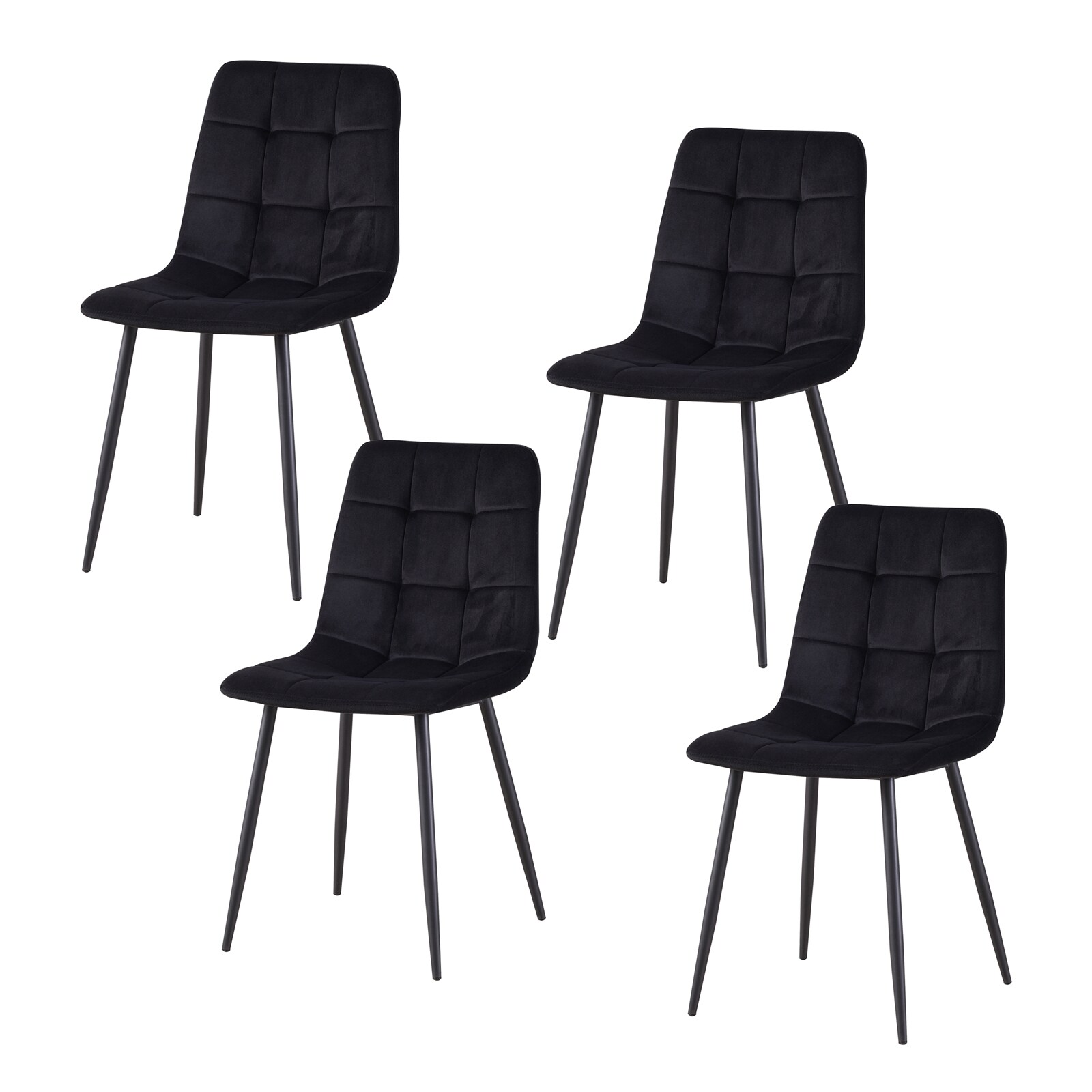 HTI-Living Esszimmerstuhl 4er Set Schwarz Mesa 
